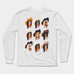 Multi Culture Cowgirl Long Sleeve T-Shirt